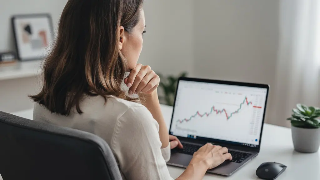 Personne calculant sa capacité d'emprunt immobilier sur ordinateur